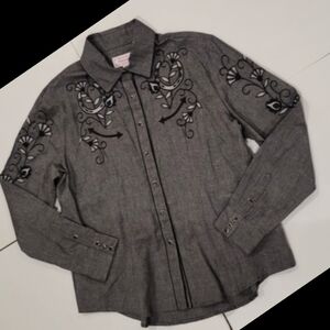 panhandle embroidered tooled western shirt xxl
